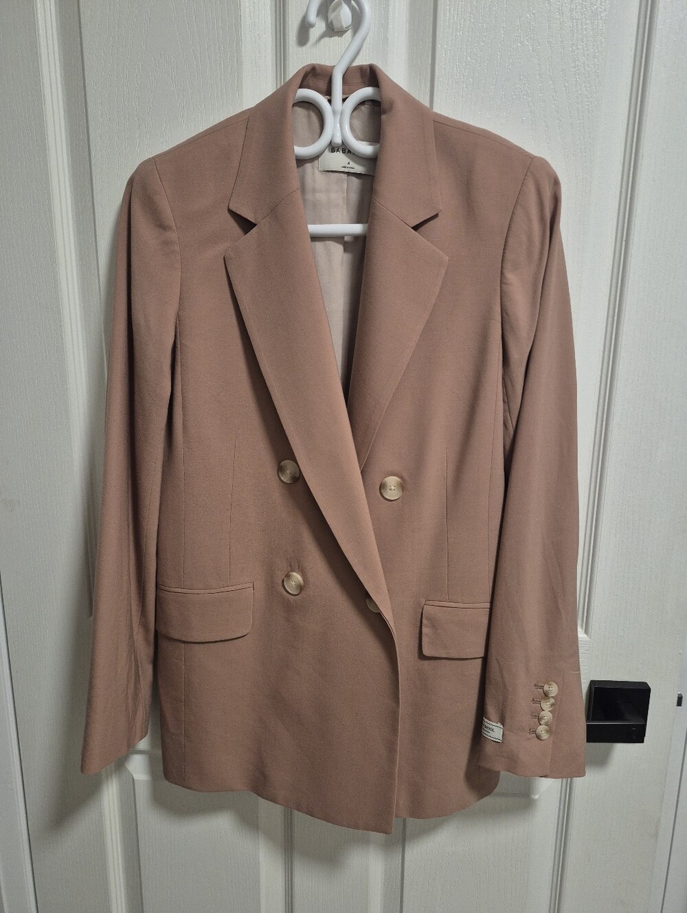 Babaton Double-Breasted Taupe Blazer